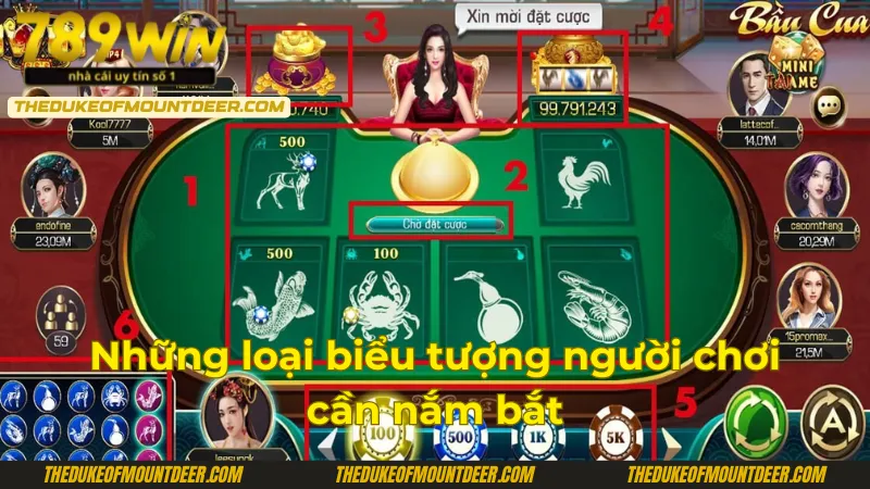 Các loại biểu tượng trong nổ hũ cua tôm cá TP 789Win